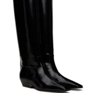 KHAITE Sleek Black Over the Knee Boots